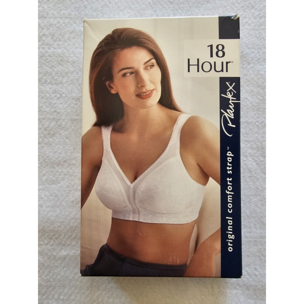 Playtex Bra Womens White Wirefree 18 Hour Comfort Strap 4693 Size 38C